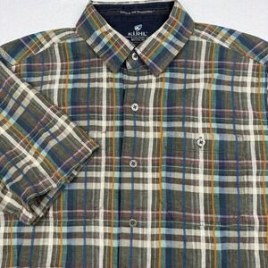 Kuhl Shirt Mens Medium Multicolor Plaid Short Sleeve Button Up Hiking Outdoor